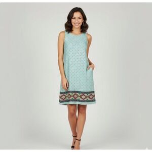 Skies‎ Are Blue Women's Small Dress Geometric Print Sleeveless Mini Dress Spring